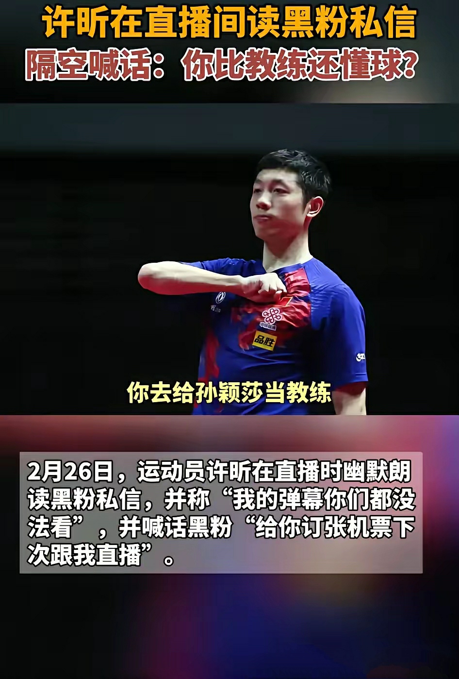 瑞典队翻盘奥地利队，许昕高光表现的简单介绍